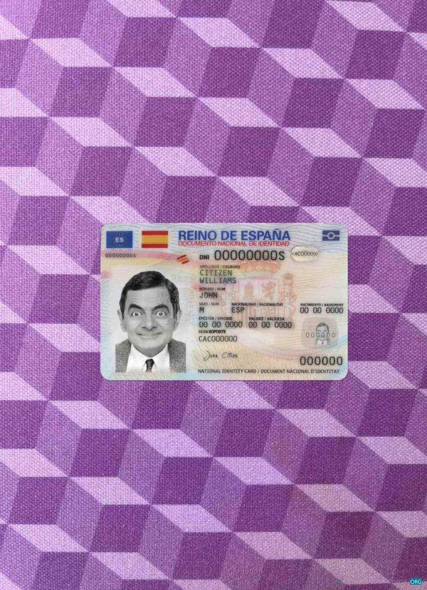 Download Spain ID (2021 present) photolook FRONT Photoshop template